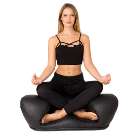 Image of Alexia Meditation Seat - Leather - Noir