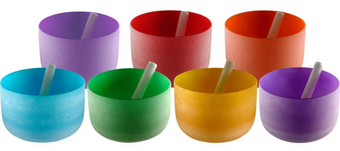 Image of Frosted Crystal Singing Bowl - 9" Colored