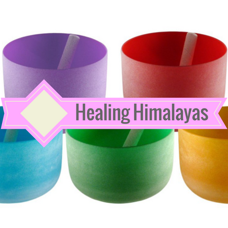 Image of Frosted Crystal Singing Bowl - 9" Colored