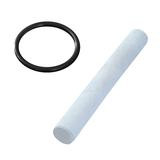 Crystal singing bowl suede striker and o-ring.