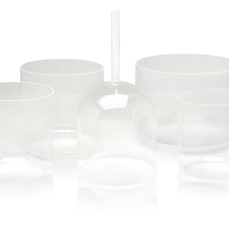 Optically Clear Crystal Singing Bowl - 8"