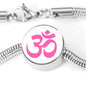 Aum Charm & Bracelet (Pink)