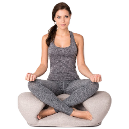 Image of Alexia Meditation Seat - Fabric - Dove Grey