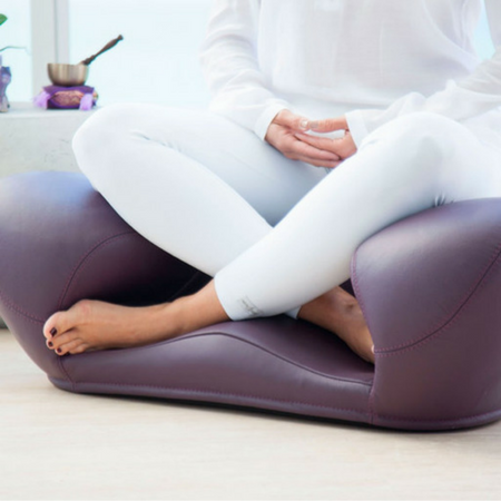 Alexia Meditation Seat - Leather - Purple