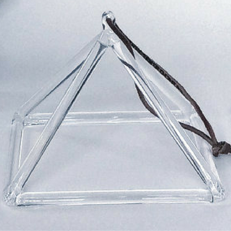 Image of Quartz Crystal Singing Pyramid - 10"