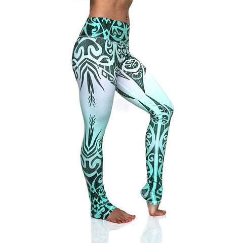 Image of LI-FI Print Yoga Pants Women Unique Fitness Leggings Workout Sports Running Leggings Sexy Push Up Gym Wear Elastic Slim Pants