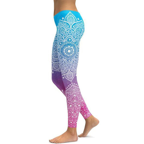 Image of LI-FI Print Yoga Pants Women Unique Fitness Leggings Workout Sports Running Leggings Sexy Push Up Gym Wear Elastic Slim Pants